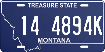MT license plate 144894K