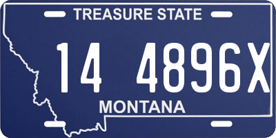 MT license plate 144896X