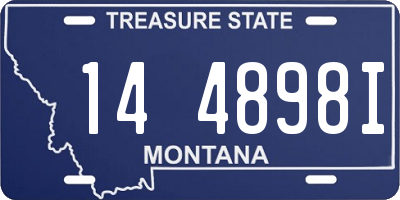 MT license plate 144898I