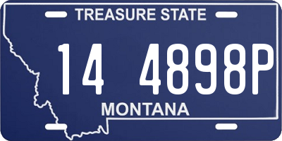 MT license plate 144898P