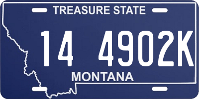 MT license plate 144902K