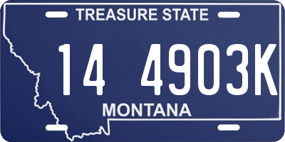 MT license plate 144903K