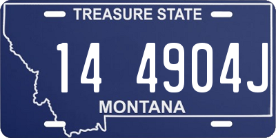 MT license plate 144904J