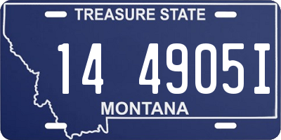 MT license plate 144905I