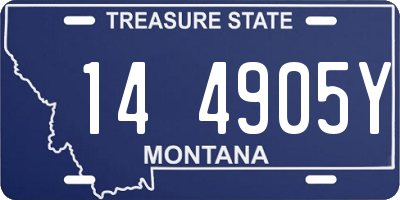 MT license plate 144905Y