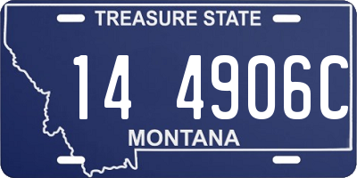 MT license plate 144906C