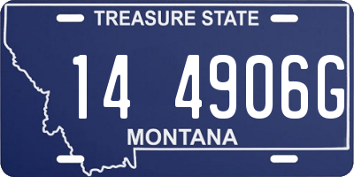 MT license plate 144906G