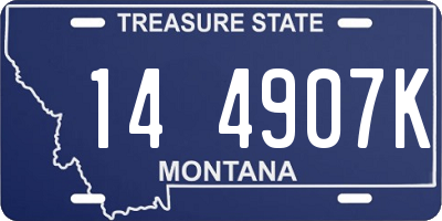 MT license plate 144907K