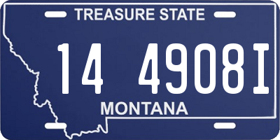 MT license plate 144908I