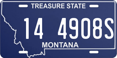 MT license plate 144908S