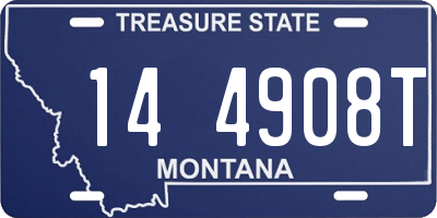MT license plate 144908T