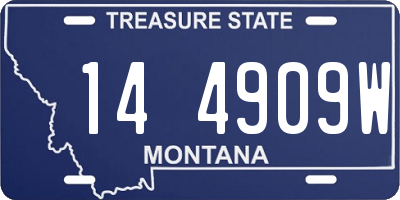 MT license plate 144909W