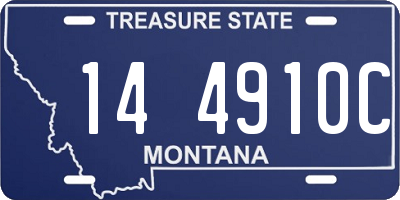 MT license plate 144910C
