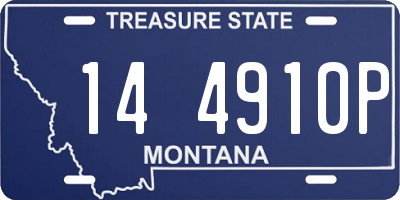 MT license plate 144910P