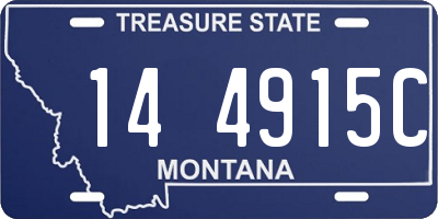 MT license plate 144915C