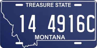 MT license plate 144916C