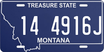 MT license plate 144916J