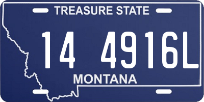 MT license plate 144916L