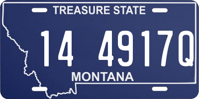 MT license plate 144917Q