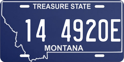 MT license plate 144920E