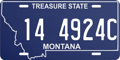 MT license plate 144924C