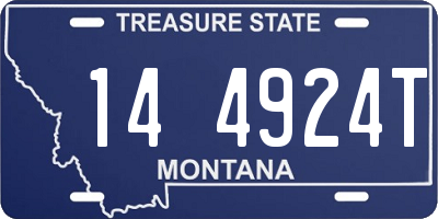 MT license plate 144924T