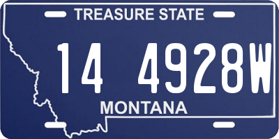 MT license plate 144928W