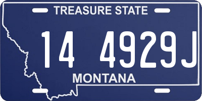 MT license plate 144929J