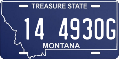 MT license plate 144930G