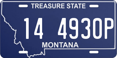 MT license plate 144930P