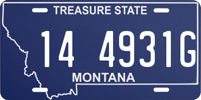 MT license plate 144931G