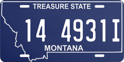 MT license plate 144931I