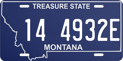 MT license plate 144932E