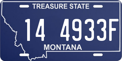 MT license plate 144933F