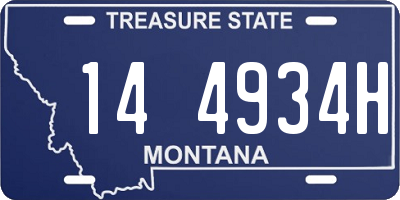 MT license plate 144934H