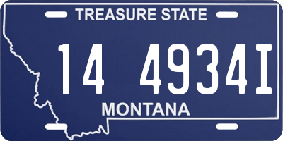 MT license plate 144934I