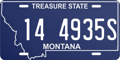MT license plate 144935S