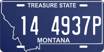 MT license plate 144937P