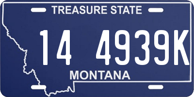 MT license plate 144939K