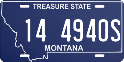 MT license plate 144940S