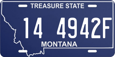 MT license plate 144942F