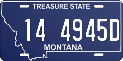 MT license plate 144945D