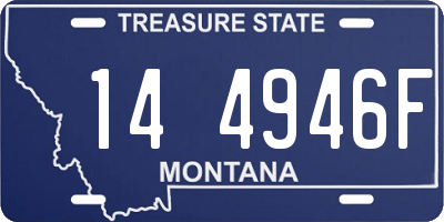 MT license plate 144946F