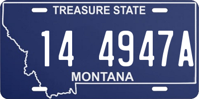 MT license plate 144947A