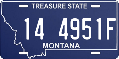 MT license plate 144951F