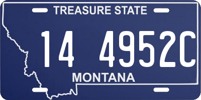 MT license plate 144952C