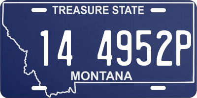 MT license plate 144952P