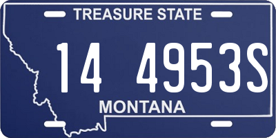 MT license plate 144953S