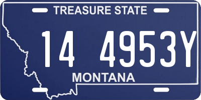 MT license plate 144953Y