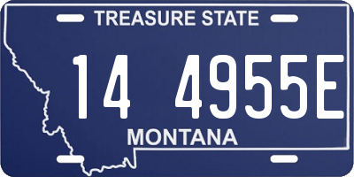 MT license plate 144955E